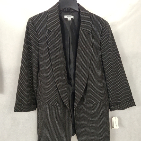 Bar III Trendy Plus Size Striped Blazer - Picture 3 of 10